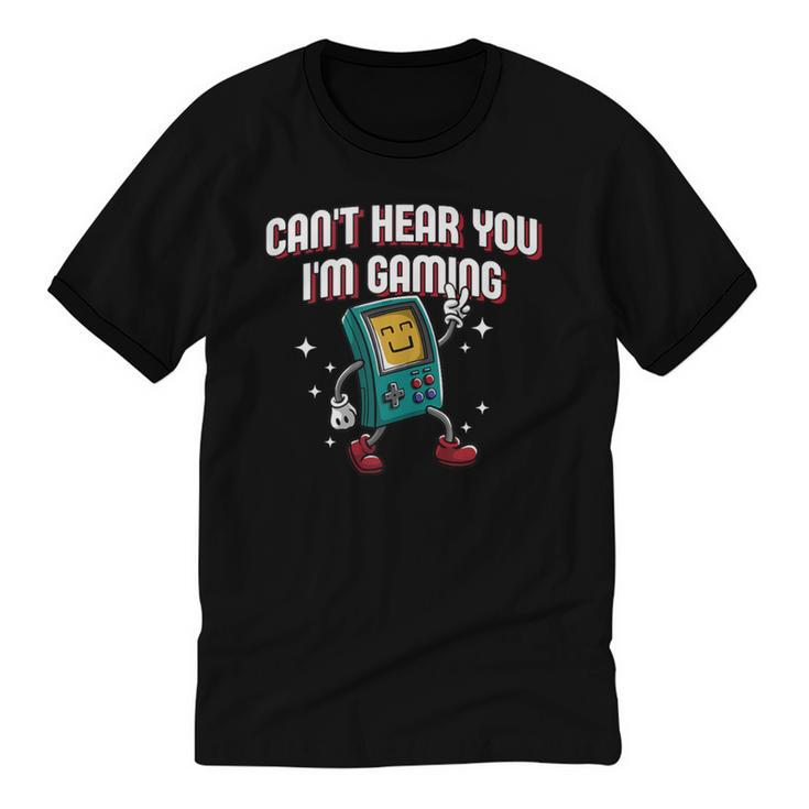 Cant Hear You Im Gaming Introvert Gamer Antisocial Unisex Cotton Ringer T-Shirt