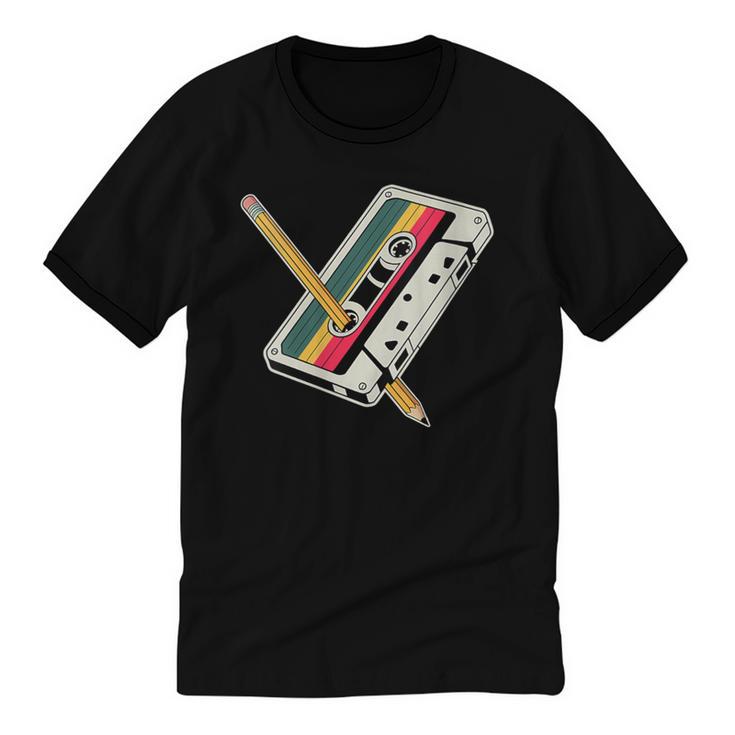 Cassette 90s Costume Party Nostalgia Unisex Cotton Ringer T-Shirt