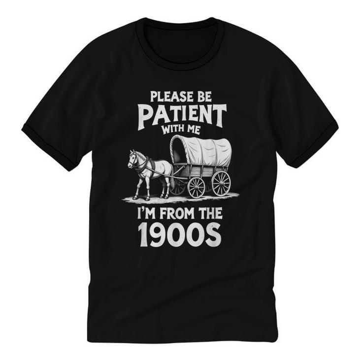 Charming Slow Life Please Be Patient I'm From The 1900s Unisex Cotton Ringer T-Shirt