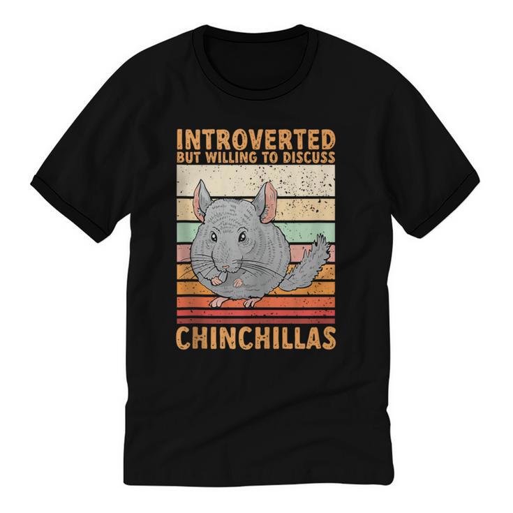 Chinchilla Owner Introvert Chinchilla Unisex Cotton Ringer T-Shirt