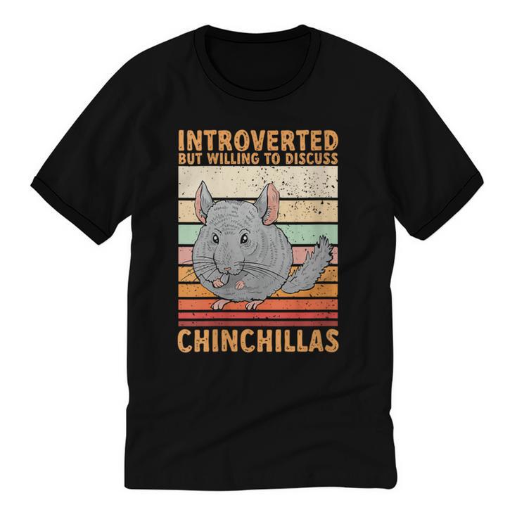 Chinchilla Owner Introvert Chinchilla Unisex Cotton Ringer T-Shirt