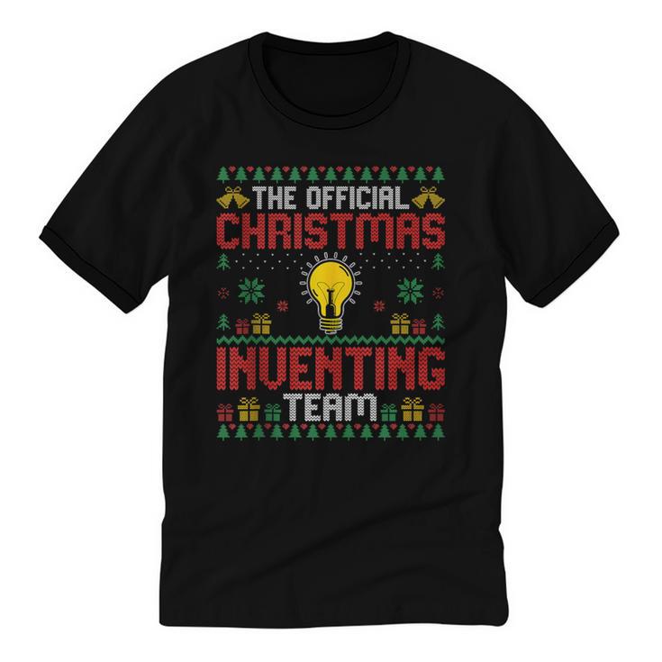 Christmas Inventing Team Inventing Introvert Xmas Unisex Cotton Ringer T-Shirt