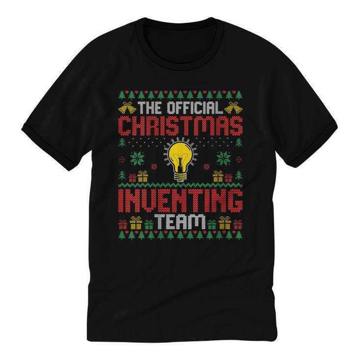 Christmas Inventing Team Inventing Introvert Xmas Unisex Cotton Ringer T-Shirt