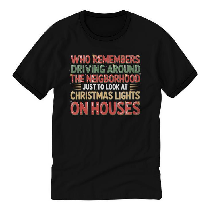 Christmas Lights Nostalgia – Holiday Memory Christmas Spirit Unisex Cotton Ringer T-Shirt