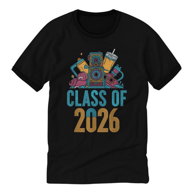 Class Of 2026 Retro Graduation Memory Nostalgia For Seniors Unisex Cotton Ringer T-Shirt