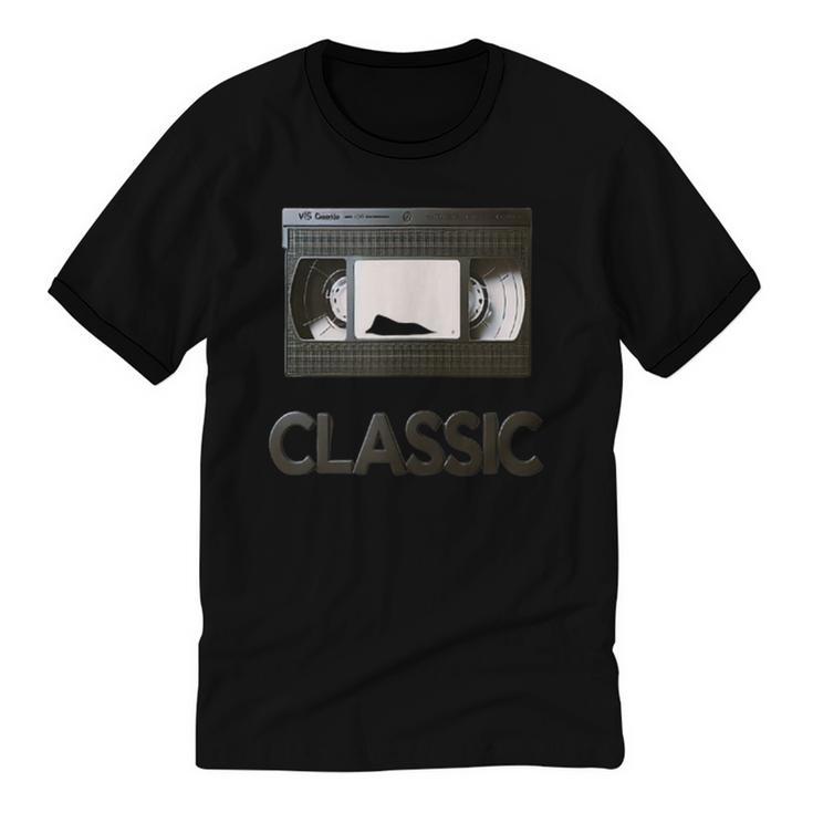 Classic VHS Tape Nostalgia Retro Unisex Cotton Ringer T-Shirt