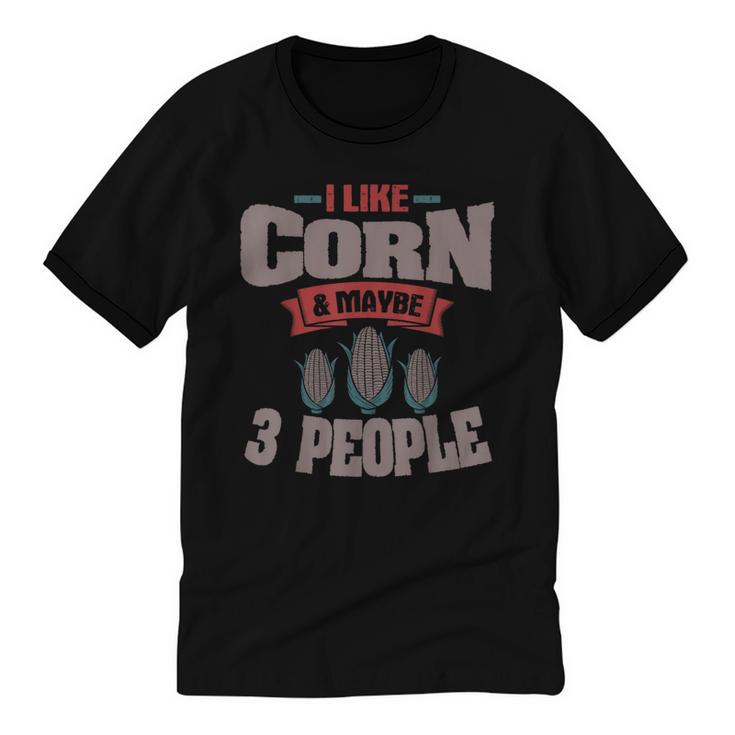 Corn Enthusiast Introvert Maize Farmer Planter Grower Unisex Cotton Ringer T-Shirt