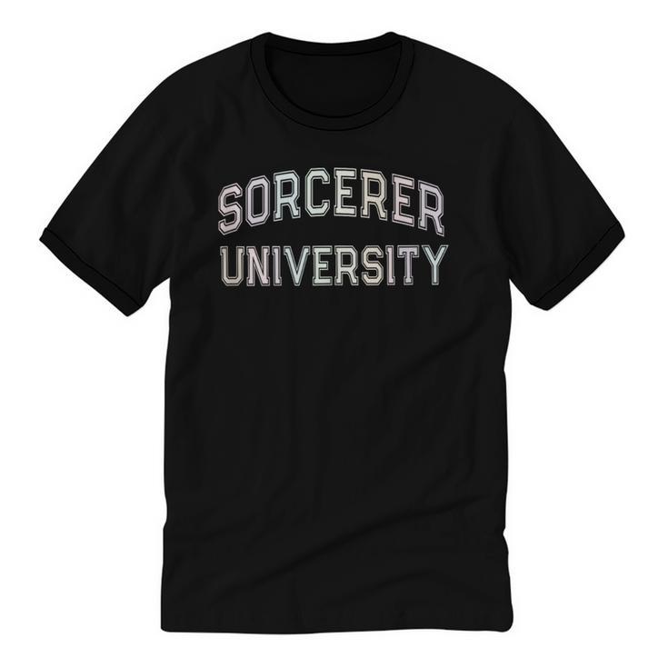 Crazy Sarcastic SORCERER UNIVERSITY Introvert Anti Social Unisex Cotton Ringer T-Shirt