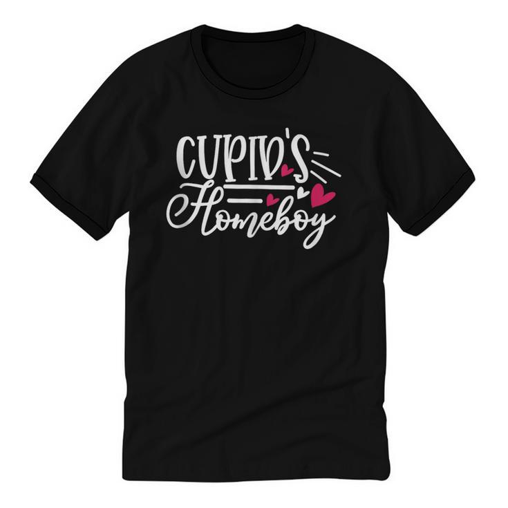 Cupid's Homebody Introvert Valentine's Day Home Unisex Cotton Ringer T-Shirt