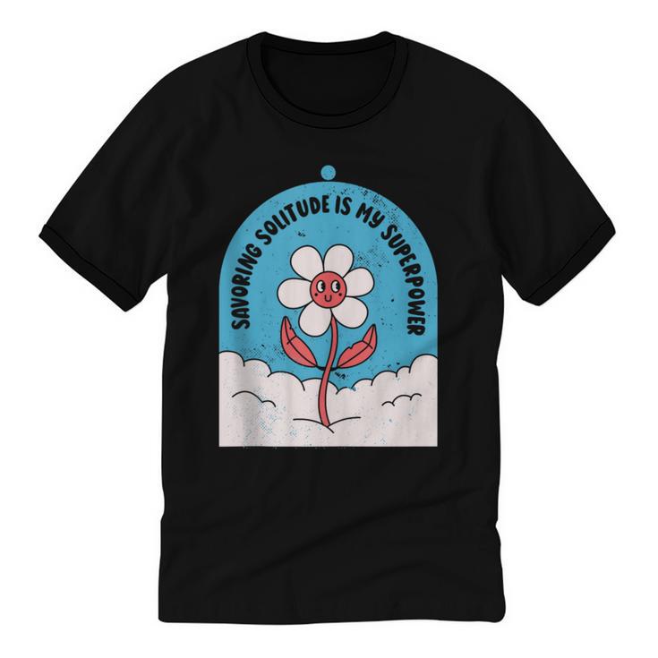Cute Introvert Shy Teen Anti-Social Inner Strength Unisex Cotton Ringer T-Shirt