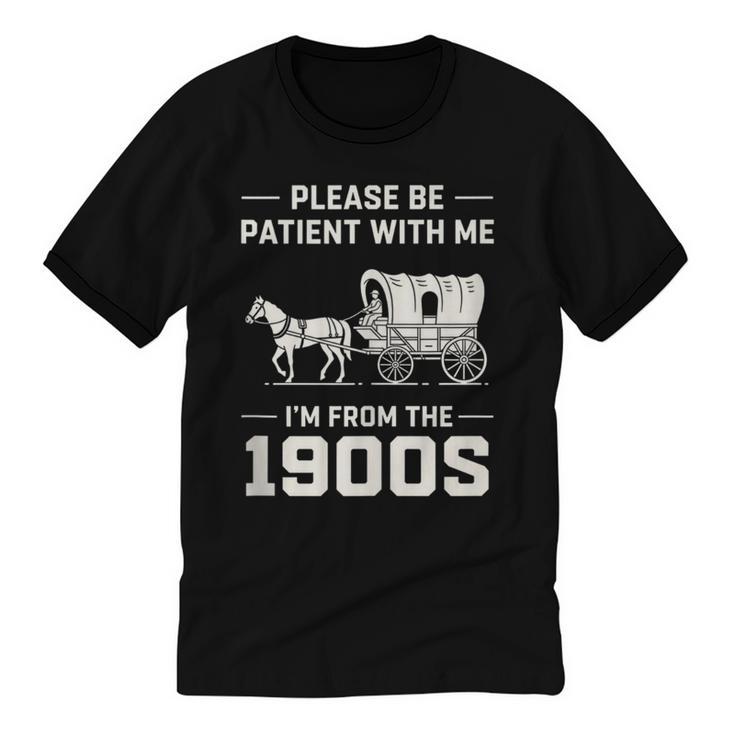 Dad Please Be Patient With Me I'm From The 1900s Vintage Unisex Cotton Ringer T-Shirt