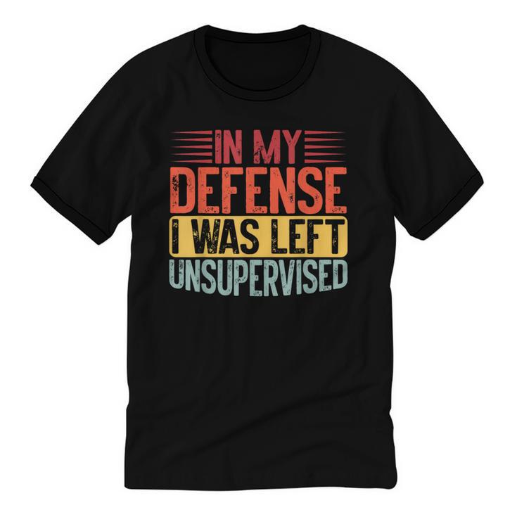 In My Defense i Was Left Unsupervised Introvert Unisex Cotton Ringer T-Shirt