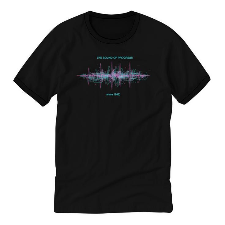 DIAL UP Modem Sound Of Progress 1996 Gen X Tech Nostalgia Unisex Cotton Ringer T-Shirt