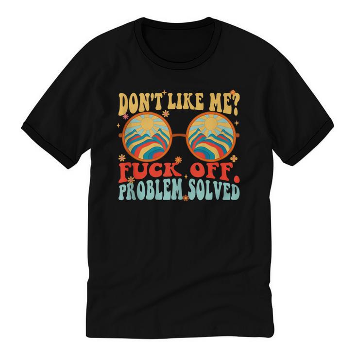 Don't Like Me Antisocial Introvert & Anti Social Unisex Cotton Ringer T-Shirt