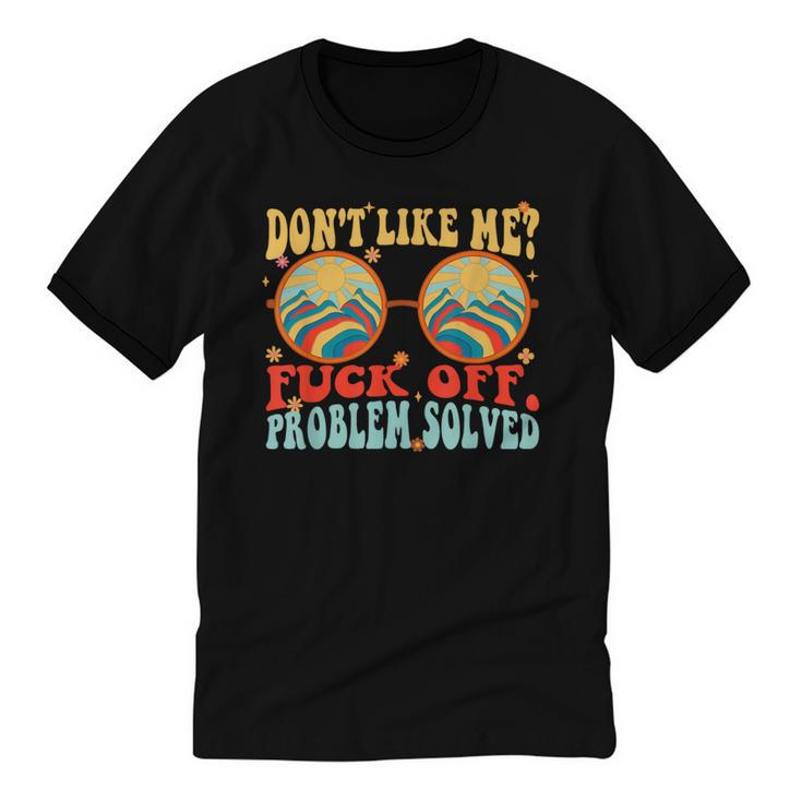 Don't Like Me Antisocial Introvert & Anti Social Unisex Cotton Ringer T-Shirt