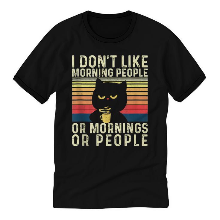 I Don't Like Morning People Introvert Introverted Antisocial Unisex Cotton Ringer T-Shirt
