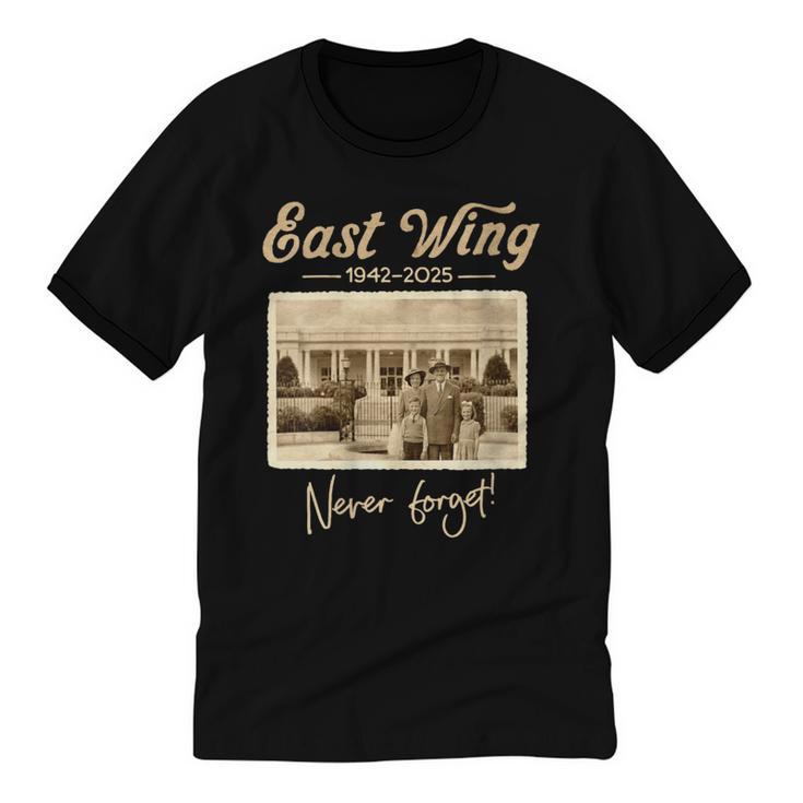 East Wing Never Forget American Vintage Nostalgia Unisex Cotton Ringer T-Shirt