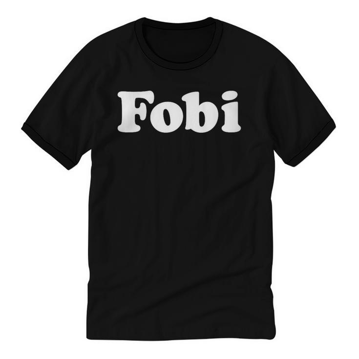 Fobi Fear Of Being Included Men Women Introvert Unisex Cotton Ringer T-Shirt