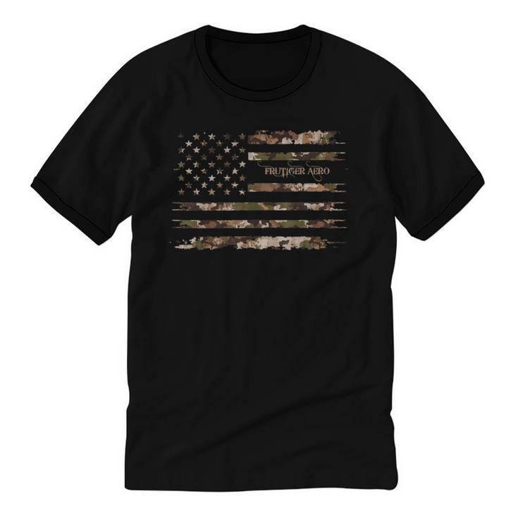 Frutiger Aero Aesthetic Retro Tech Camo Distressed American Unisex Cotton Ringer T-Shirt