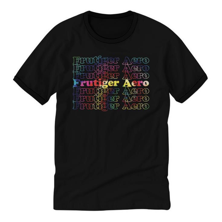 Frutiger Aero Graphic Er Tie Dye Unisex Cotton Ringer T-Shirt