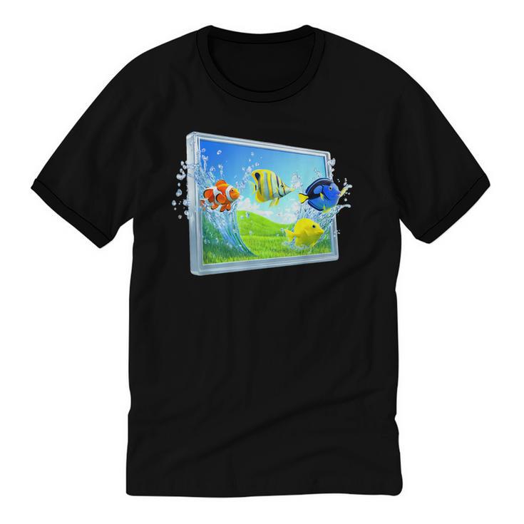 Frutiger Aero Fish Unisex Cotton Ringer T-Shirt