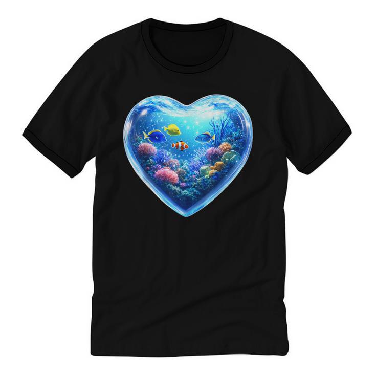 Frutiger Aero Y2K Heart Unisex Cotton Ringer T-Shirt