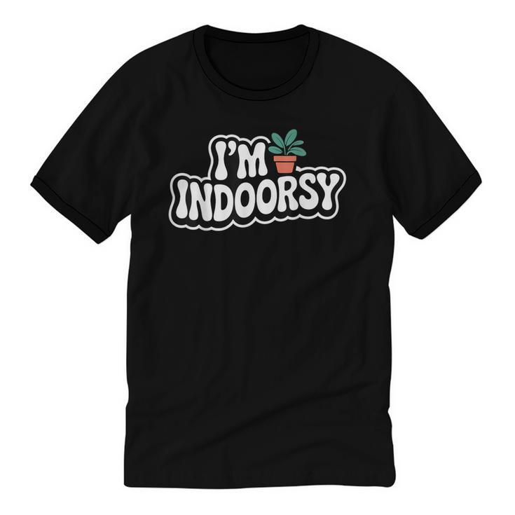 Goth Gardening Introvert Social Battery Outfit Unisex Cotton Ringer T-Shirt