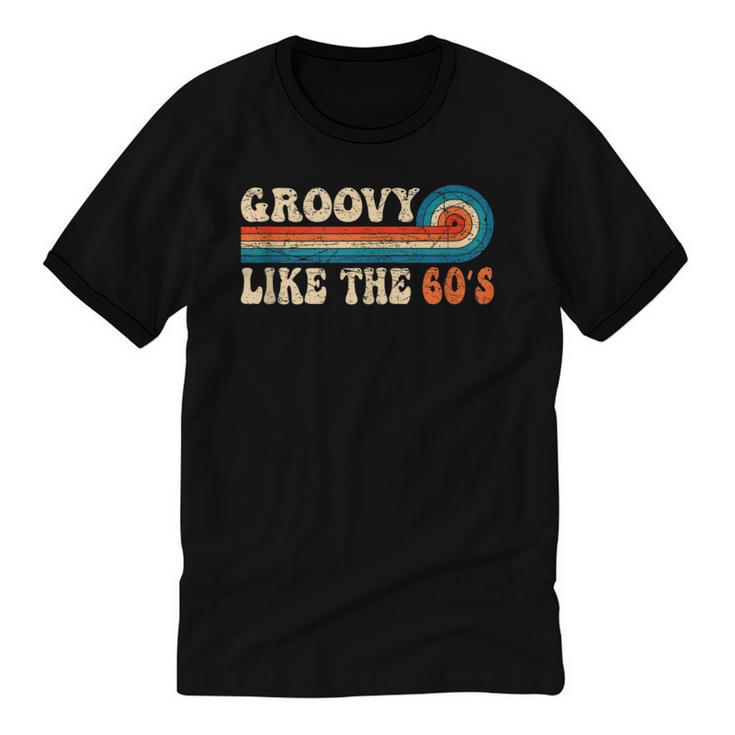 Groovy Like The 60s Aesthetic Nostalgia 1960's Retro Unisex Cotton Ringer T-Shirt