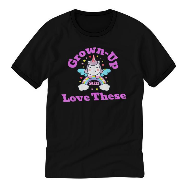 Grown-Up Still Love These Magical Unicorn Nostalgia Unisex Cotton Ringer T-Shirt