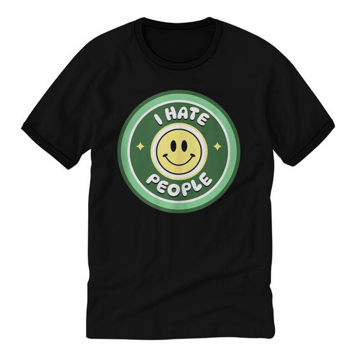 I Hate People Saying For Introverts Unisex Cotton Ringer T-Shirt