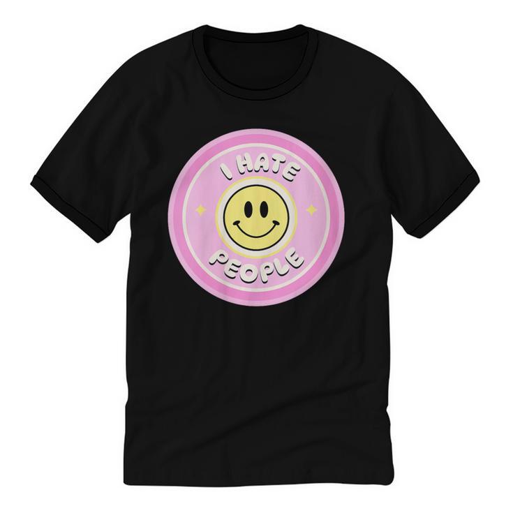 I Hate People Saying For Introverts Unisex Cotton Ringer T-Shirt