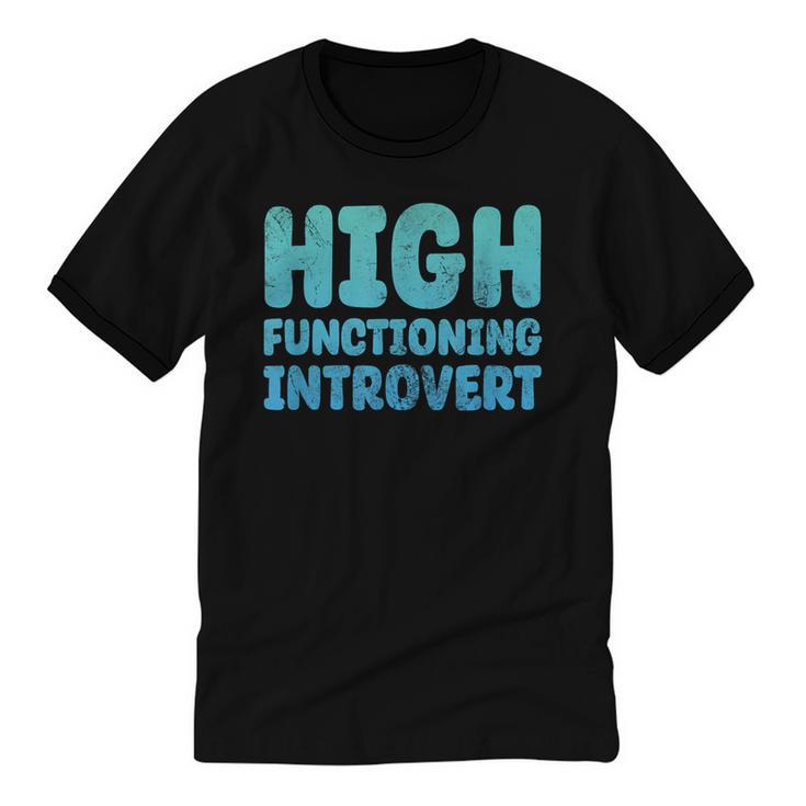 High Functioning Introvert Sarcasm Sarcastic Grunge Unisex Cotton Ringer T-Shirt