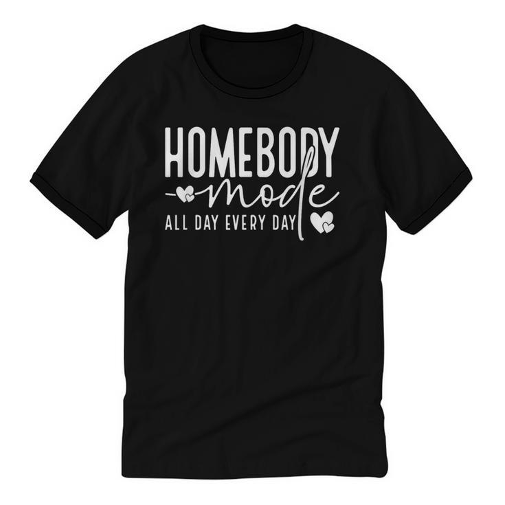 Homebody Introvert Cozy Trendy Indoorsy Homebody Unisex Cotton Ringer T-Shirt