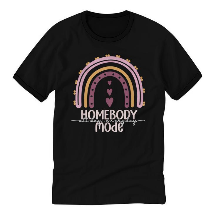 Homebody Introvert Homebody Mode Everyday Unisex Cotton Ringer T-Shirt
