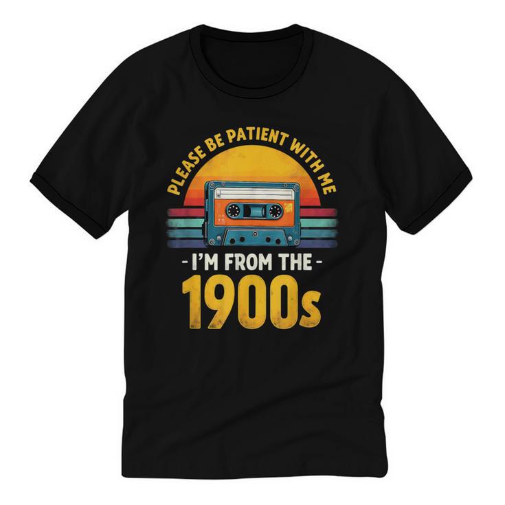 Humor Daddy I'm From The 1900s Unisex Cotton Ringer T-Shirt