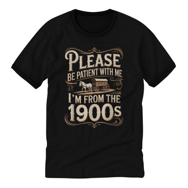I'm From The 1900s Old Humor Boomer Dad Father's Day Unisex Cotton Ringer T-Shirt