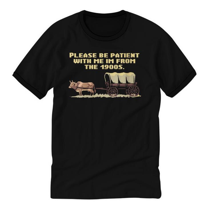 I'm From The 1900s Retro Wagon Unisex Cotton Ringer T-Shirt