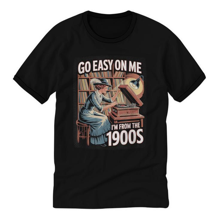 I'm From The 1900s Vinyl Record Lover For Women Unisex Cotton Ringer T-Shirt