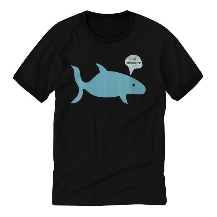 I'm An Introwater Cute Whale I'm An Introvert Unisex Cotton Ringer T-Shirt