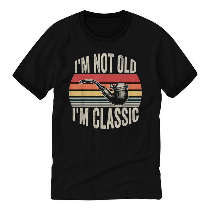 I'm Not Old I'm Classic Pipe Nostalgia Unisex Cotton Ringer T-Shirt