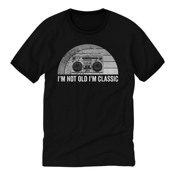 I'm Not Old I'm Classic Retro Boombox Nostalgia Unisex Cotton Ringer T-Shirt
