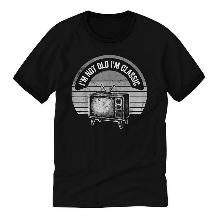 I'm Not Old I'm Classic Retro TV Nostalgia Unisex Cotton Ringer T-Shirt