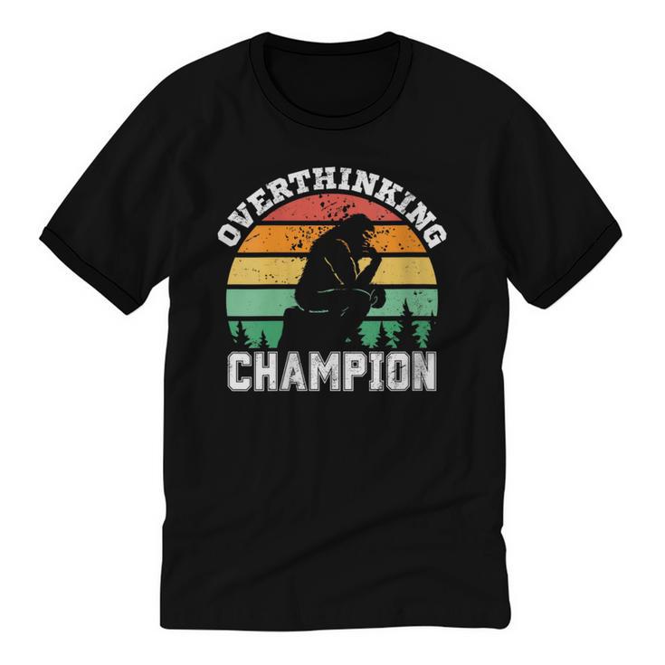 INTJ Introverts Shy Introvert Overthinking Champion Unisex Cotton Ringer T-Shirt