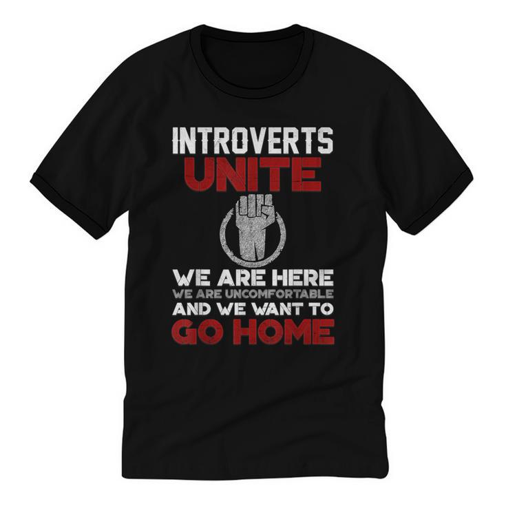 INTP Introverts Unite Anti Social For Men Women Unisex Cotton Ringer T-Shirt