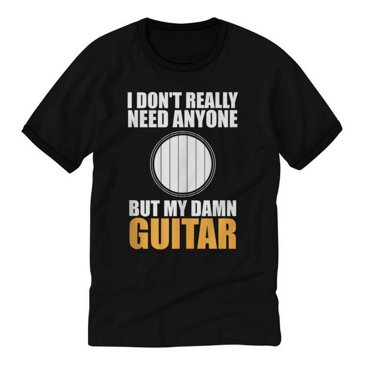 Introvert Guitarist Only Need Guitar Enjoy Acoustic Music Unisex Cotton Ringer T-Shirt