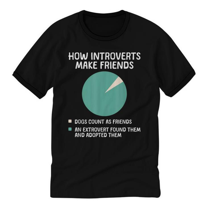 Introvert Introverted Person Awkward Introverts Dog Lover Unisex Cotton Ringer T-Shirt