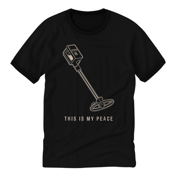 Introvert Metal Detector Hobbyist Quiet Detectorist Unisex Cotton Ringer T-Shirt