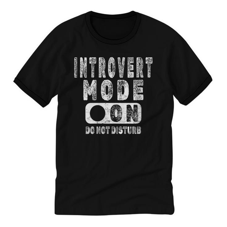 Introvert Mode On Introverted Person Joke Unisex Cotton Ringer T-Shirt