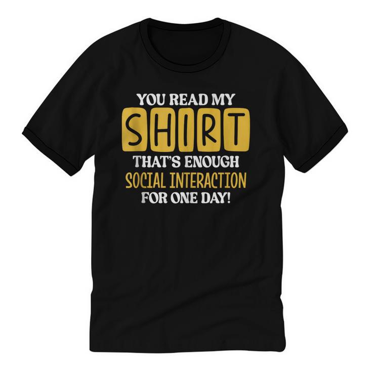 Introvert Quote Motivational For Men Women Kids Unisex Cotton Ringer T-Shirt