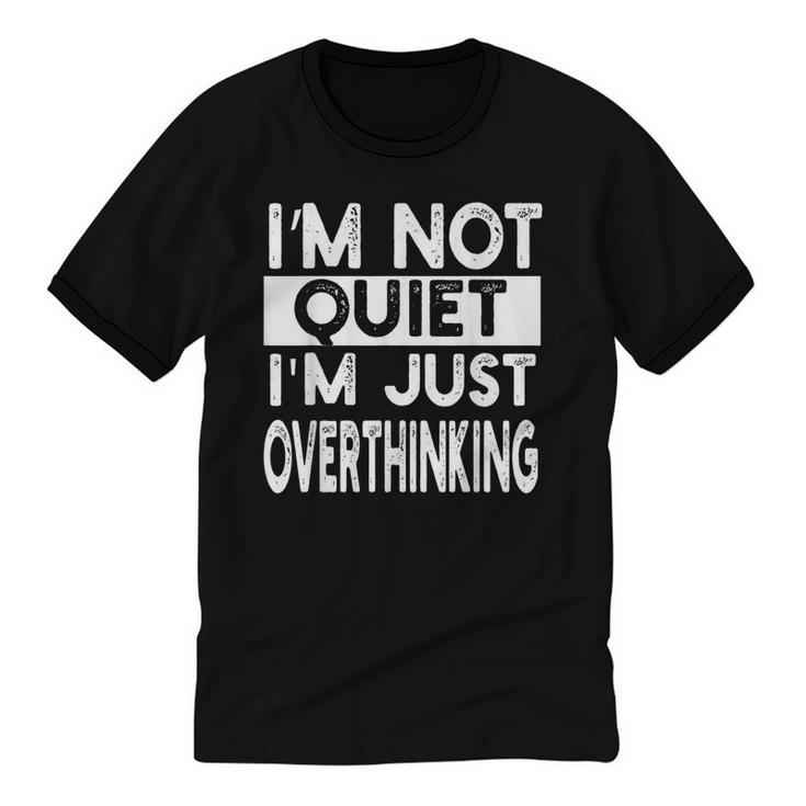 Introvert Quote Unisex Cotton Ringer T-Shirt